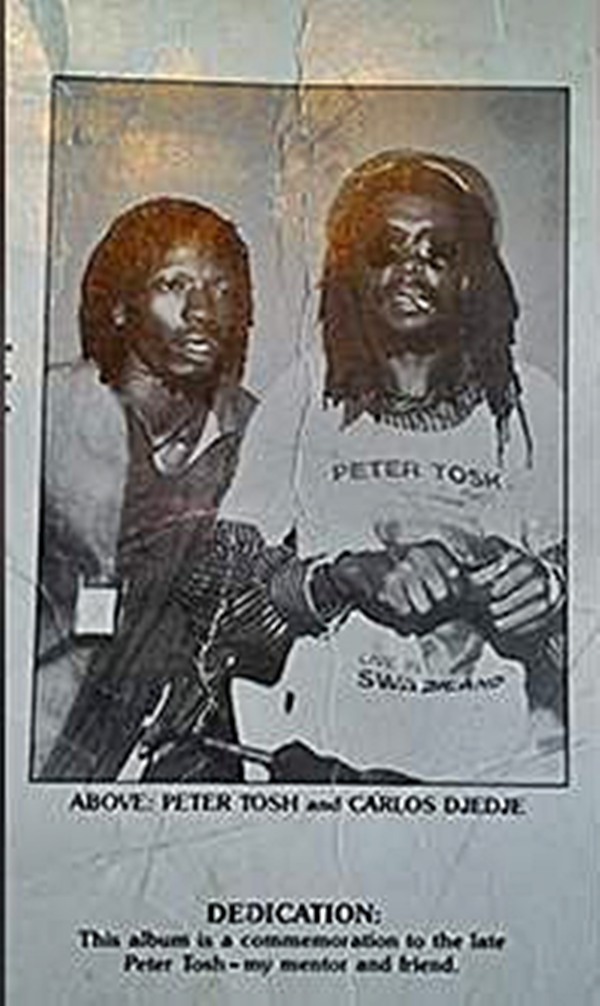 Carlos Djedje an Peter Tosh Carlos Djedje and Peter Tosh