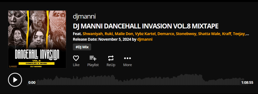 DJ MANNI DANCEHALL INVASION VOL 8