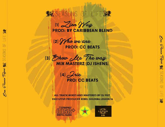 Don Franco Tafari Seasons of Life back