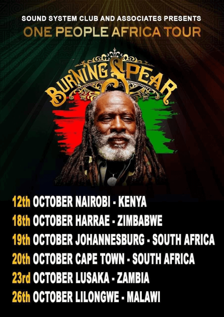 Burning Spear One People Africa Tour Malawi